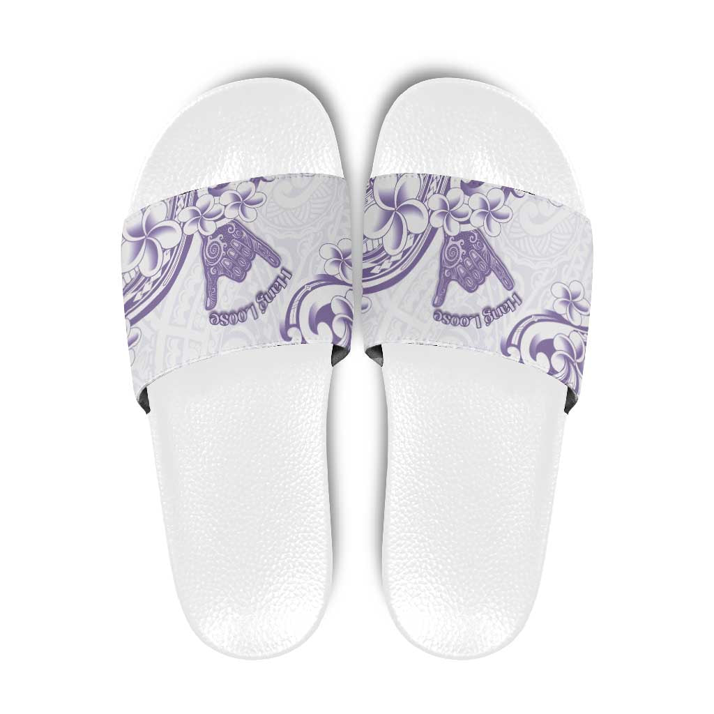 Aloha Hawaii Shaka Slide Sandals Hang Loose Purple Version DT05 Purple - Polynesian Pride
