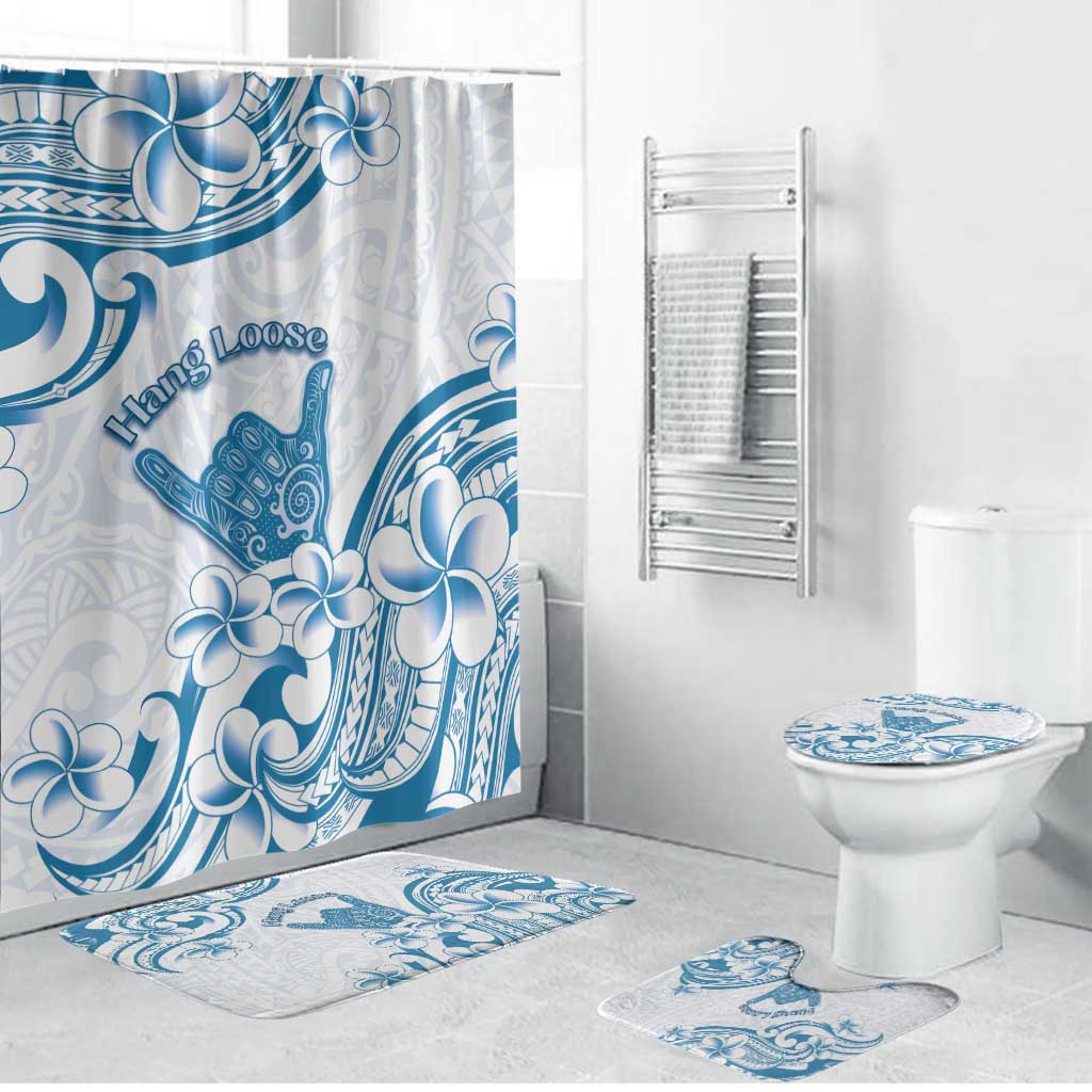 Aloha Hawaii Shaka Bathroom Set Hang Loose Blue Version DT05 Bathroom Set (4 pcs) Blue - Polynesian Pride
