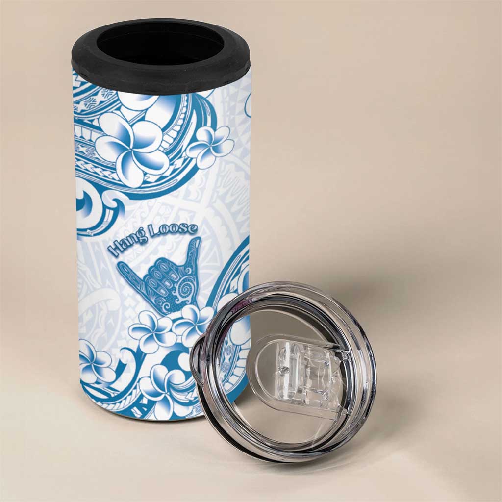 Aloha Hawaii Shaka 4 in 1 Can Cooler Tumbler Hang Loose Blue Version DT05 - Polynesian Pride