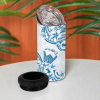 Aloha Hawaii Shaka 4 in 1 Can Cooler Tumbler Hang Loose Blue Version DT05 - Polynesian Pride