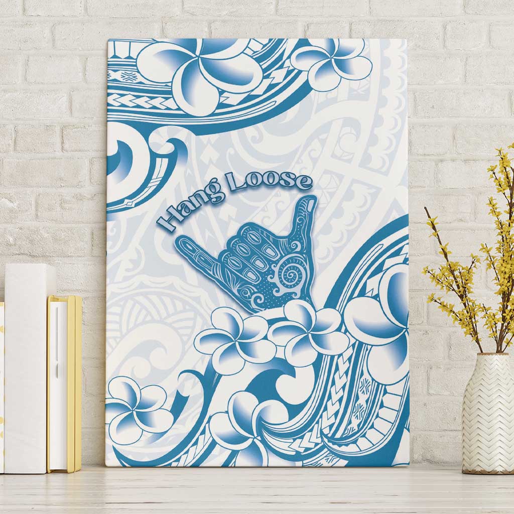 Aloha Hawaii Shaka Canvas Wall Art Hang Loose Blue Version DT05 Without Frame Blue - Polynesian Pride