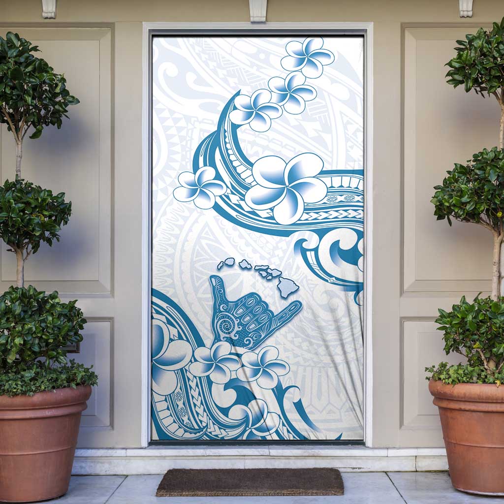 Aloha Hawaii Shaka Door Cover Hang Loose Blue Version DT05 Blue - Polynesian Pride