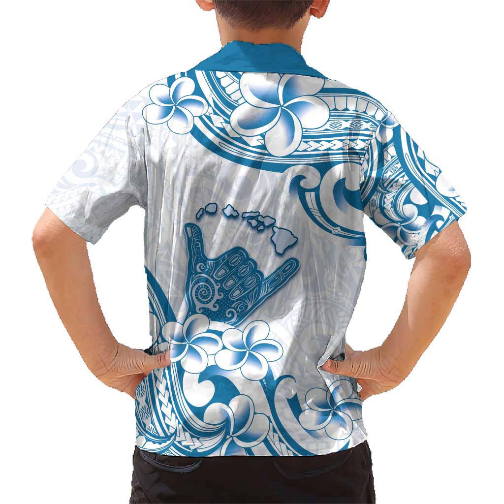 Aloha Hawaii Shaka Kid Hawaiian Shirt Hang Loose Blue Version DT05 - Polynesian Pride