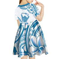 Aloha Hawaii Shaka Kid Short Sleeve Dress Hang Loose Blue Version DT05 - Polynesian Pride