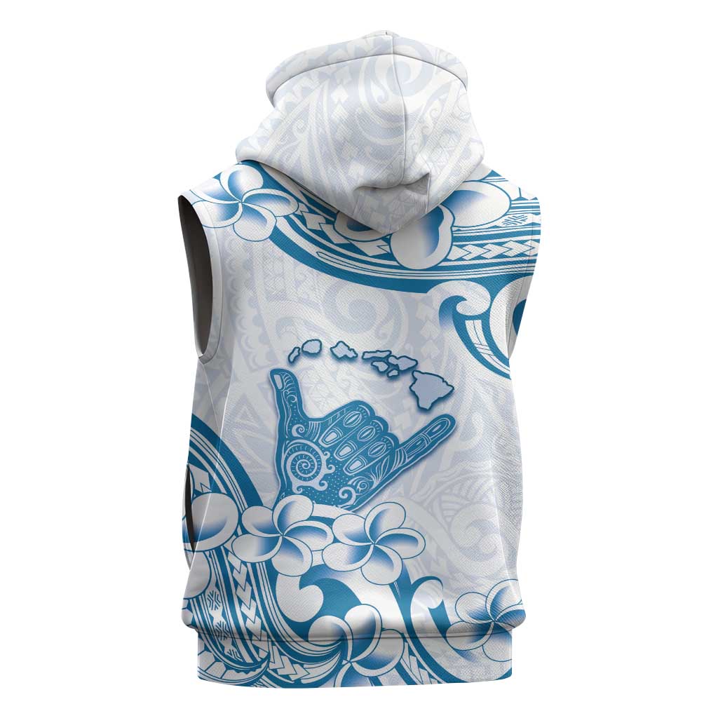 Aloha Hawaii Shaka Sleeveless Hoodie Hang Loose Blue Version DT05 - Polynesian Pride