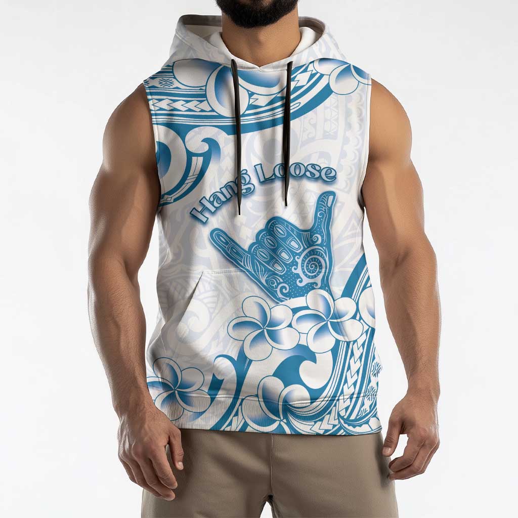 Aloha Hawaii Shaka Sleeveless Hoodie Hang Loose Blue Version DT05 - Polynesian Pride
