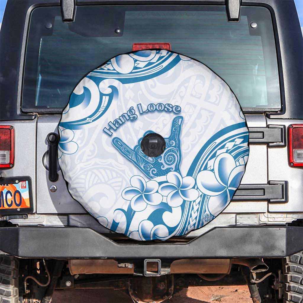 Aloha Hawaii Shaka Spare Tire Cover Hang Loose Blue Version DT05 Blue - Polynesian Pride