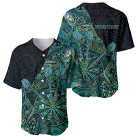 Personalised New Zealand Dart Baseball Jersey Maori Fern With Paua Shell DT05 - Polynesian Pride