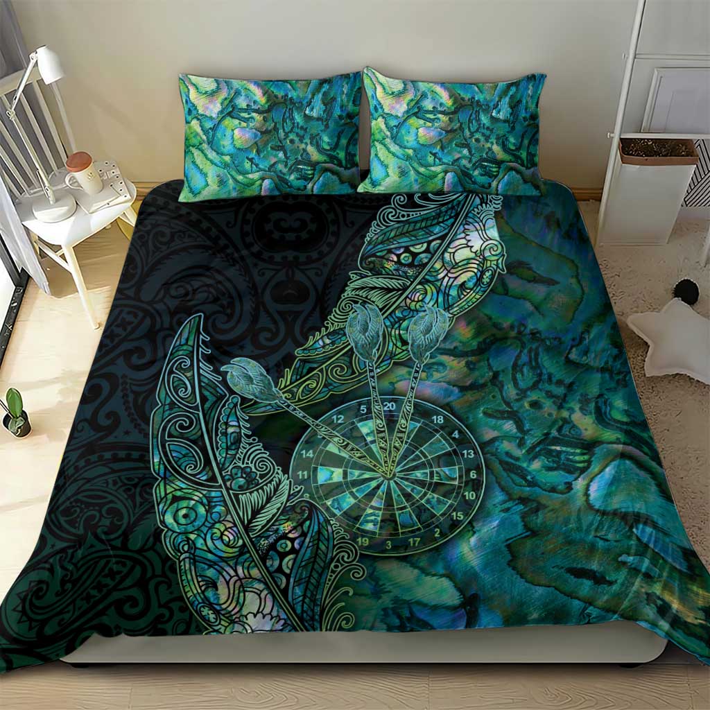 New Zealand Dart Bedding Set Maori Fern With Paua Shell DT05 - Polynesian Pride