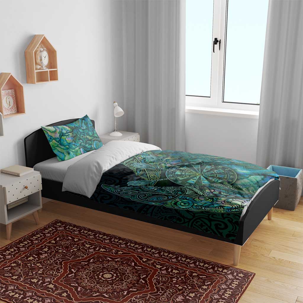 New Zealand Dart Bedding Set Maori Fern With Paua Shell DT05 - Polynesian Pride