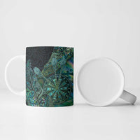 Personalised New Zealand Dart Ceramic Mug Maori Fern With Paua Shell DT05 - Polynesian Pride