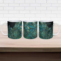 Personalised New Zealand Dart Ceramic Mug Maori Fern With Paua Shell DT05 - Polynesian Pride