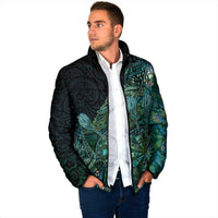 Personalised New Zealand Dart Padded Jacket Maori Fern With Paua Shell DT05 - Polynesian Pride