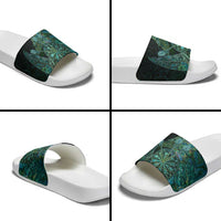 New Zealand Dart Slide Sandals Maori Fern With Paua Shell DT05 - Polynesian Pride