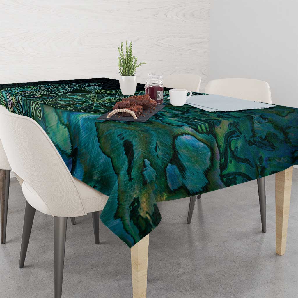 New Zealand Dart Tablecloth Maori Fern With Paua Shell DT05 - Polynesian Pride