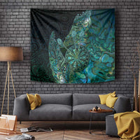 New Zealand Dart Tapestry Maori Fern With Paua Shell DT05 Green - Polynesian Pride