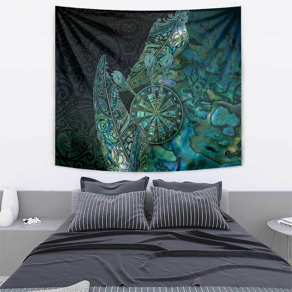 New Zealand Dart Tapestry Maori Fern With Paua Shell DT05 - Polynesian Pride