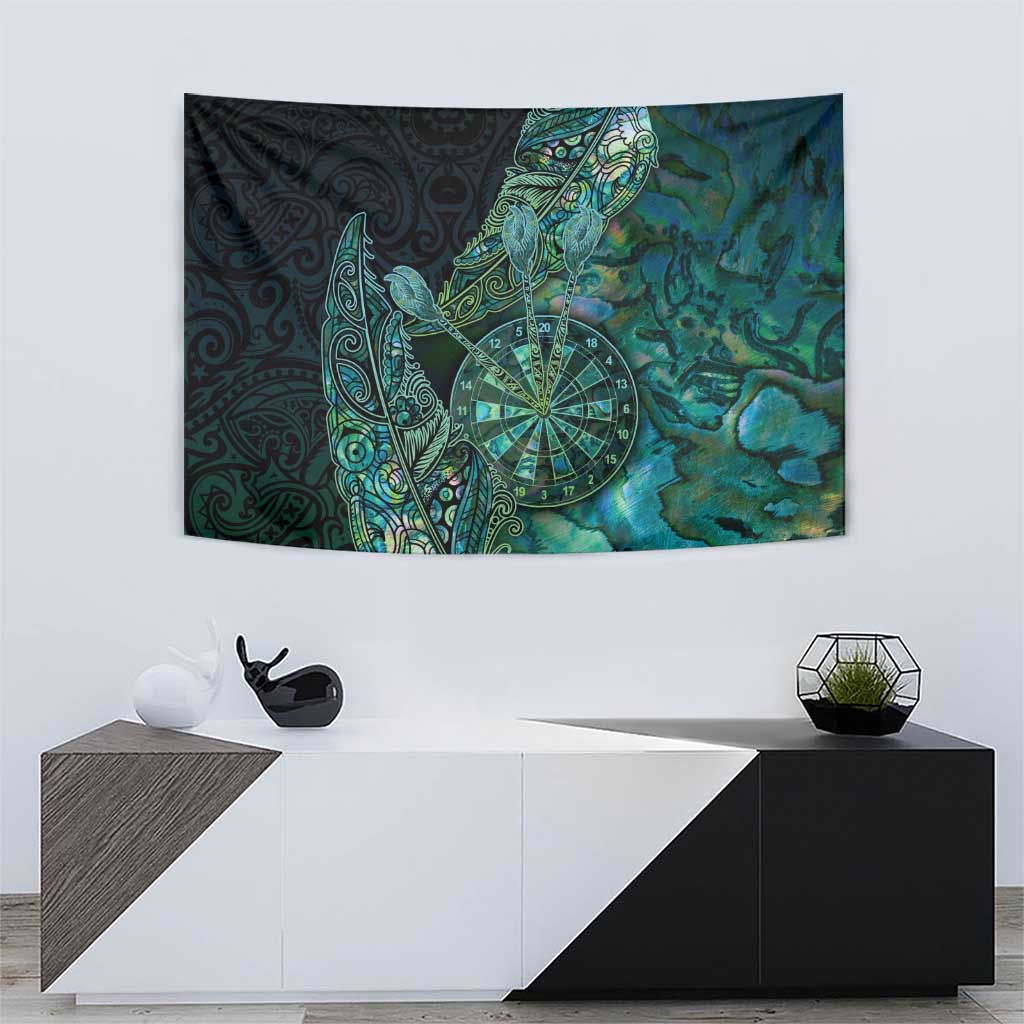 New Zealand Dart Tapestry Maori Fern With Paua Shell DT05 - Polynesian Pride