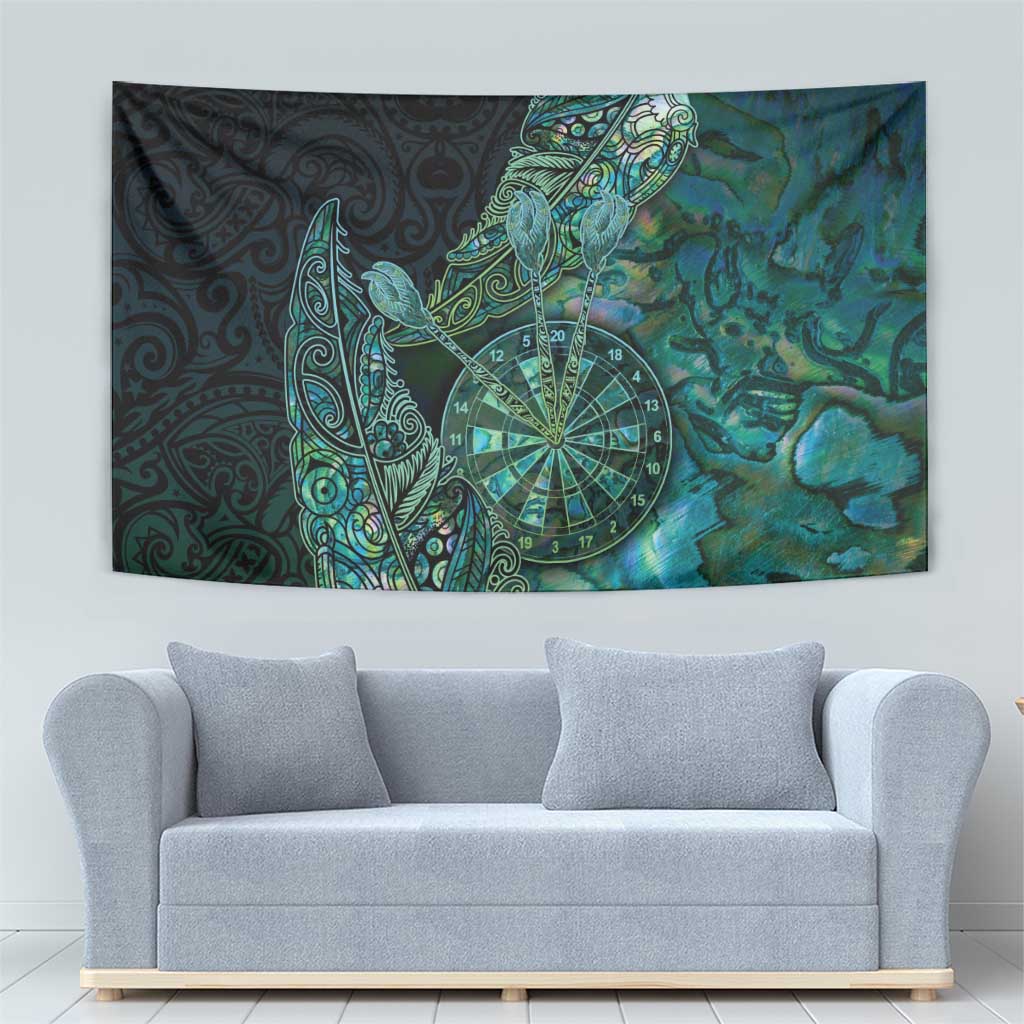 New Zealand Dart Tapestry Maori Fern With Paua Shell DT05 - Polynesian Pride