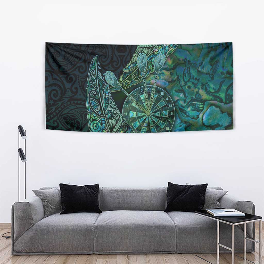 New Zealand Dart Tapestry Maori Fern With Paua Shell DT05 - Polynesian Pride
