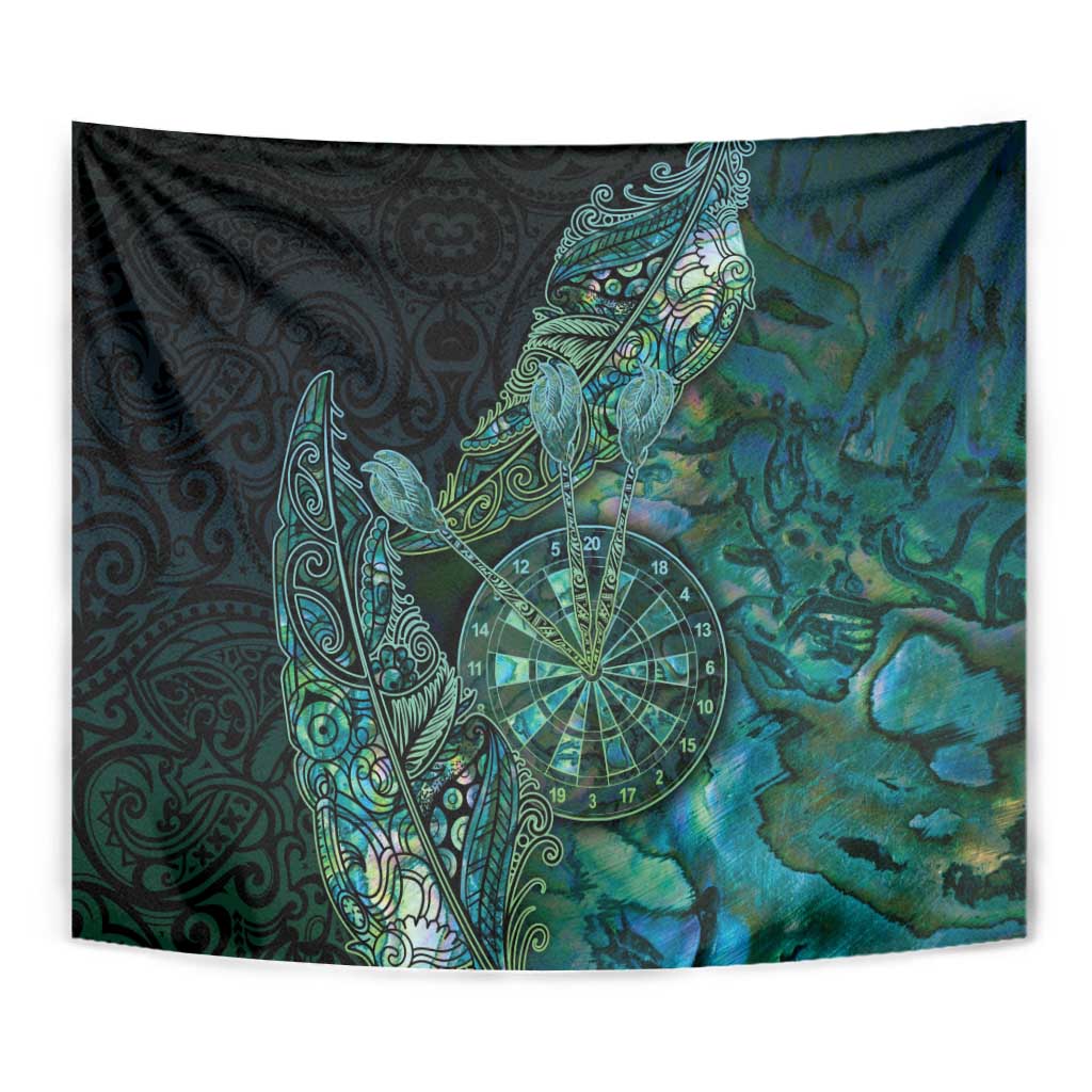 New Zealand Dart Tapestry Maori Fern With Paua Shell DT05 - Polynesian Pride