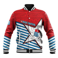 West Papua Morning Star Baseball Jacket One People One Soul DT05 Unisex Red - Polynesian Pride