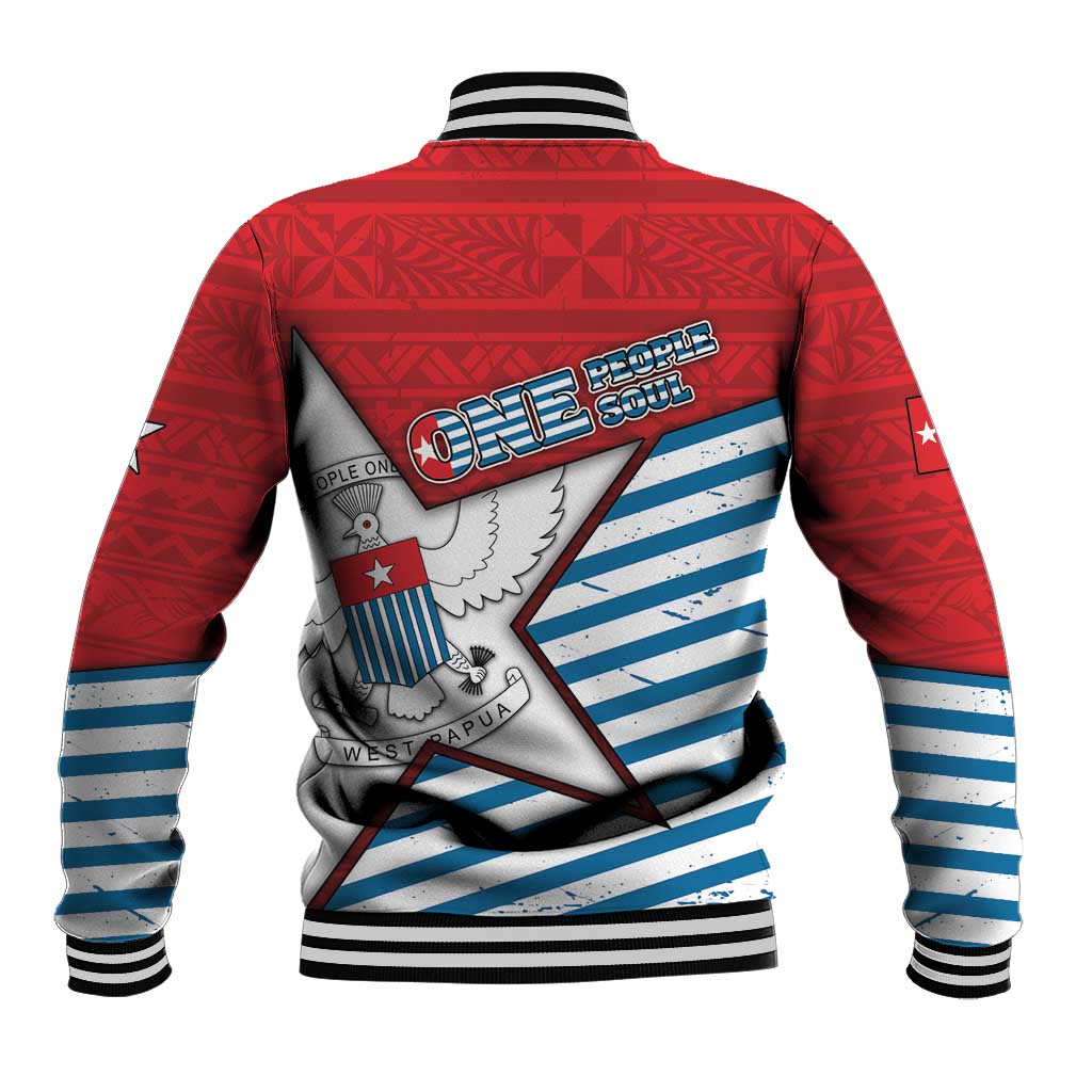 West Papua Morning Star Baseball Jacket One People One Soul DT05 - Polynesian Pride
