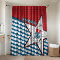 West Papua Morning Star Bathroom Set One People One Soul DT05 Shower Curtain Only Red - Polynesian Pride
