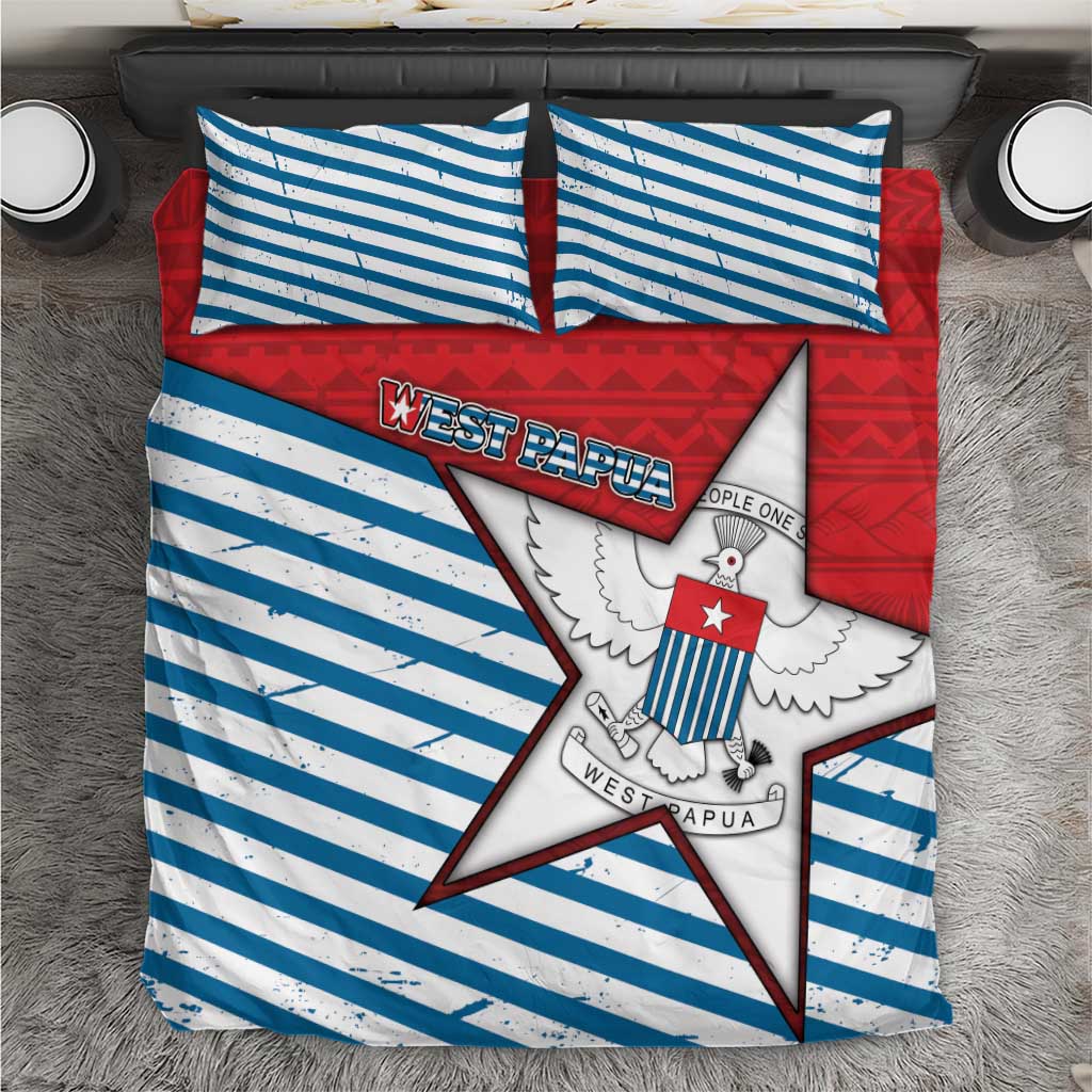 West Papua Morning Star Bedding Set One People One Soul DT05 Red - Polynesian Pride
