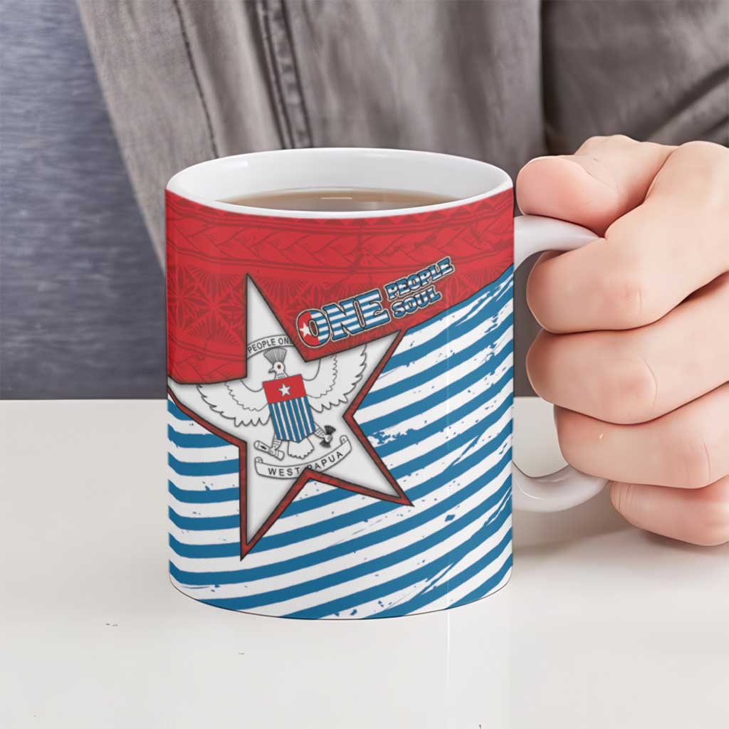 West Papua Morning Star Ceramic Mug One People One Soul DT05 - Polynesian Pride