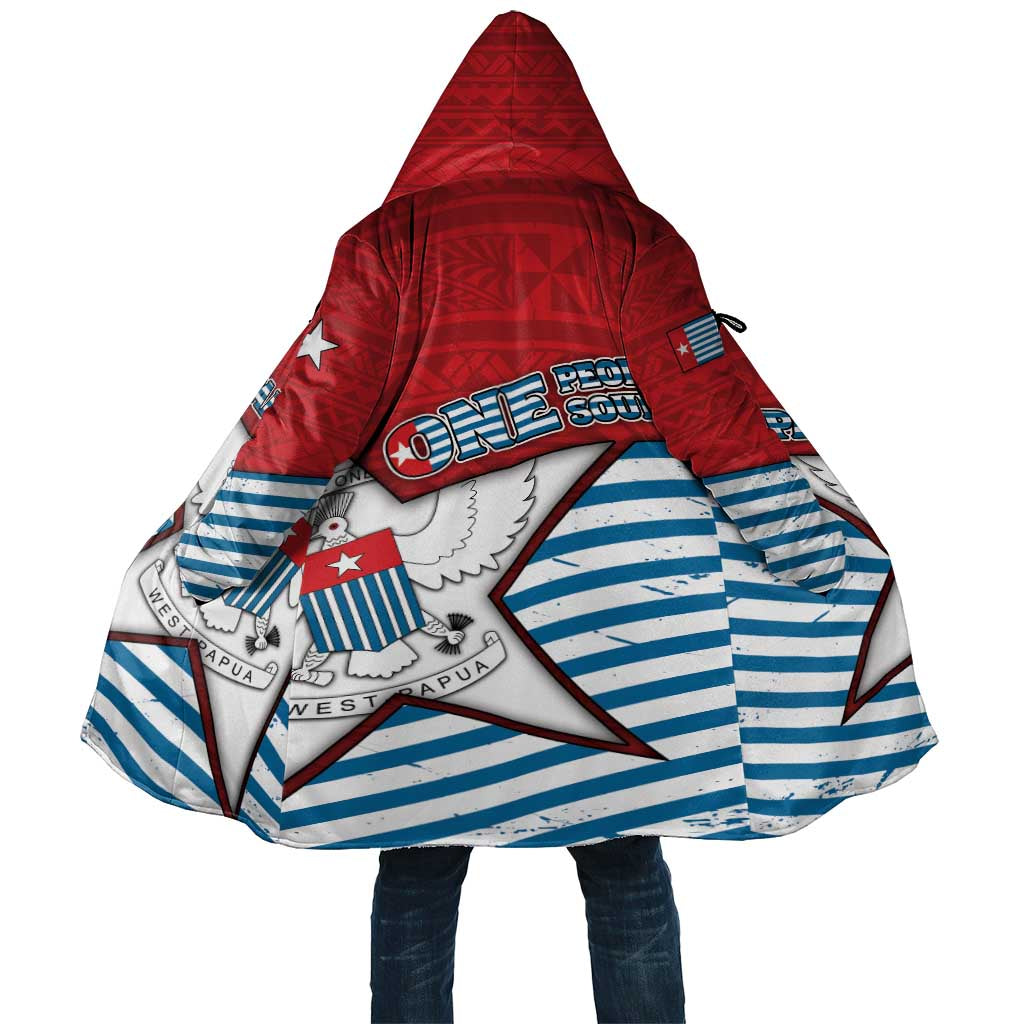 West Papua Morning Star Cloak One People One Soul DT05 Unisex Red - Polynesian Pride