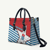 West Papua Morning Star Leather Bag One People One Soul DT05 Red - Polynesian Pride