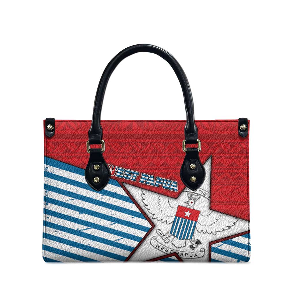 West Papua Morning Star Leather Bag One People One Soul DT05 - Polynesian Pride