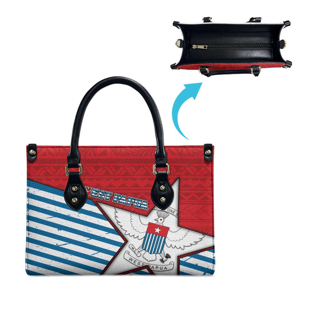 West Papua Morning Star Leather Bag One People One Soul DT05 - Polynesian Pride