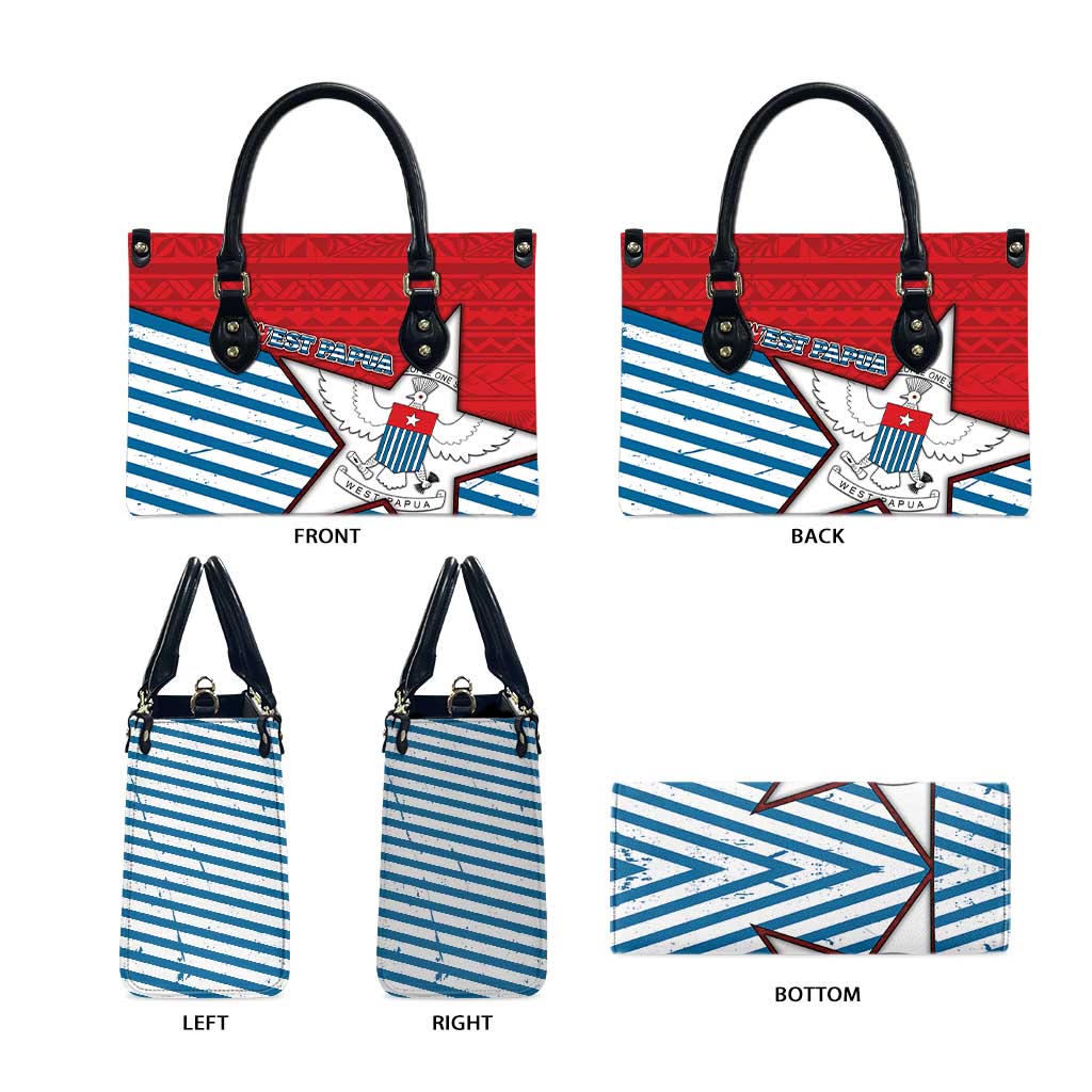 West Papua Morning Star Leather Bag One People One Soul DT05 - Polynesian Pride