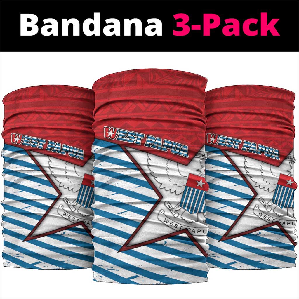 West Papua Morning Star Neck Gaiter One People One Soul DT05 package One Size: 25*50cm Red - Polynesian Pride