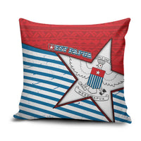 West Papua Morning Star Pillow Cover One People One Soul DT05 Red - Polynesian Pride