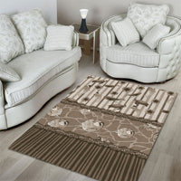 Hawaii Christmas In July Area Rug Beige Mele Kalikimaka Sea Animals DT05 - Polynesian Pride