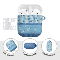 Hawaii Christmas In July AirPods Case Sky Blue Mele Kalikimaka Sea Animals DT05 - Polynesian Pride