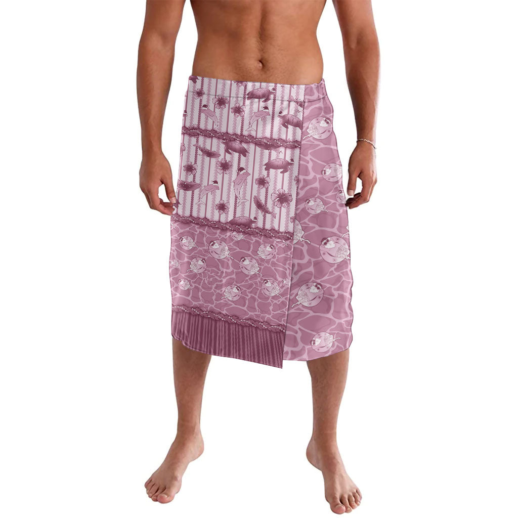 Hawaii Christmas In July Lavalava Dusty Pink Mele Kalikimaka Sea Animals DT05 Pink - Polynesian Pride