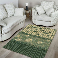 Hawaii Christmas In July Area Rug Olive Green Mele Kalikimaka Sea Animals DT05 - Polynesian Pride