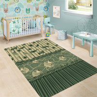 Hawaii Christmas In July Area Rug Olive Green Mele Kalikimaka Sea Animals DT05 - Polynesian Pride