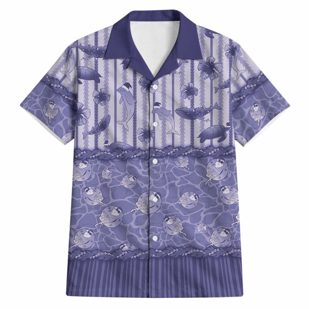 Hawaii Christmas In July Hawaiian Shirt Amethyst Purple Mele Kalikimaka Sea Animals DT05 Purple - Polynesian Pride