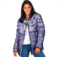 Hawaii Christmas In July Padded Jacket Amethyst Purple Mele Kalikimaka Sea Animals DT05 Women Purple - Polynesian Pride