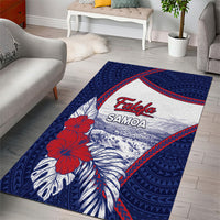 Falefa Samoa Village Area Rug Valley Polynesian Tribal Hibiscus Floral DT05 - Polynesian Pride
