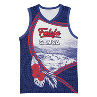 Personalised Falefa Samoa Village Basketball Jersey Valley Polynesian Tribal Hibiscus Floral DT05 Unisex Navy - Polynesian Pride