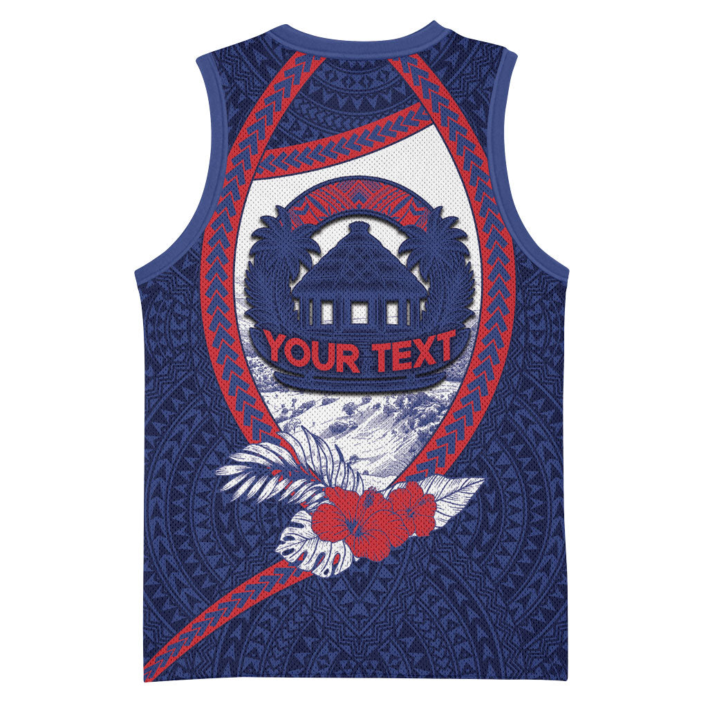 Personalised Falefa Samoa Village Basketball Jersey Valley Polynesian Tribal Hibiscus Floral DT05 - Polynesian Pride