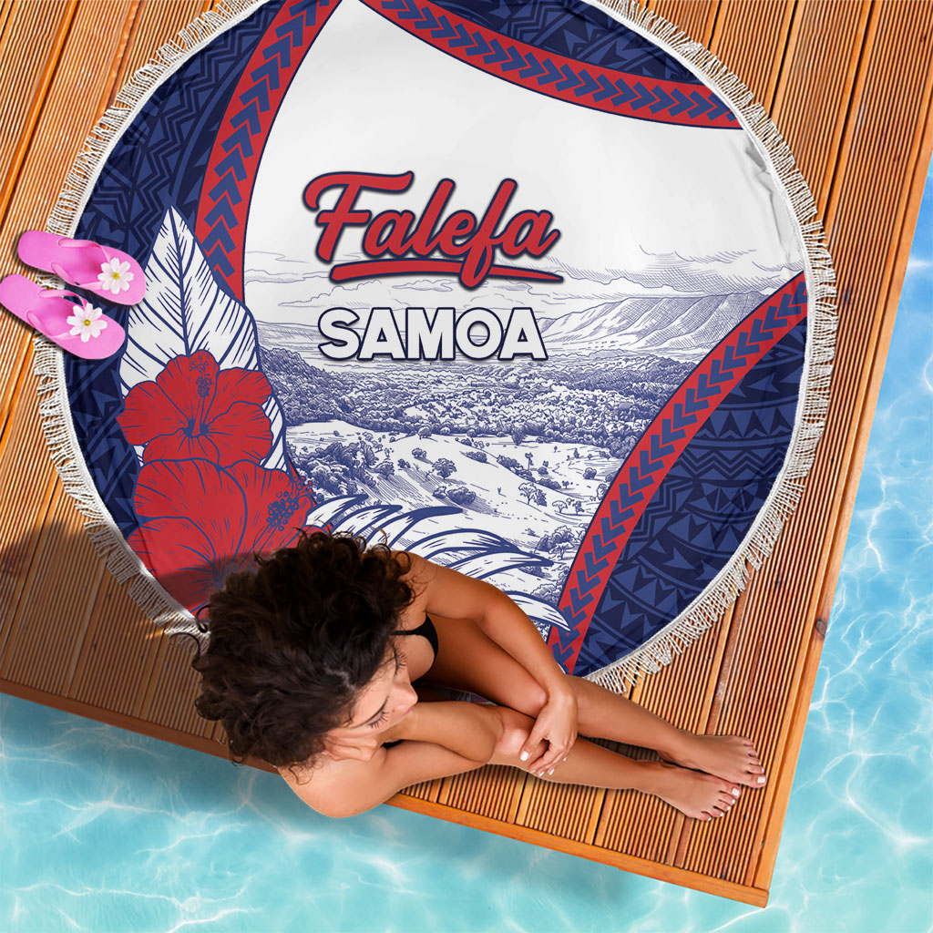 Falefa Samoa Village Beach Blanket Valley Polynesian Tribal Hibiscus Floral DT05 - Polynesian Pride