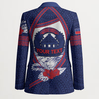 Personalised Falefa Samoa Village Blazer Valley Polynesian Tribal Hibiscus Floral DT05 - Polynesian Pride