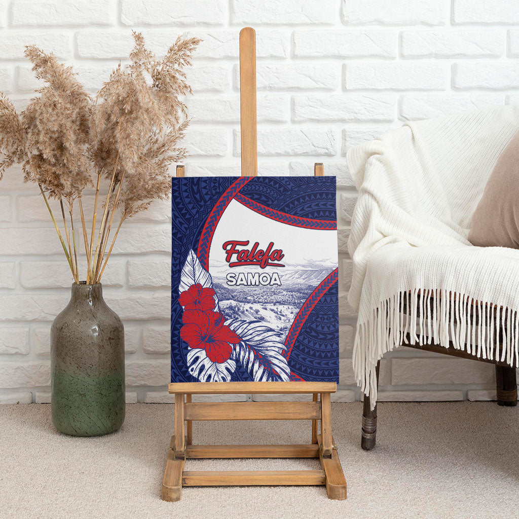 Falefa Samoa Village Canvas Wall Art Valley Polynesian Tribal Hibiscus Floral DT05 - Polynesian Pride